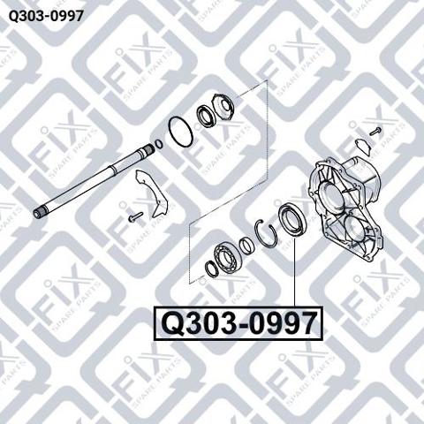 Сальник правой полуоси переднего моста Q-fix Q3030997