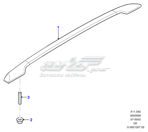 1144344 Ford porta-bagagem do teto direito