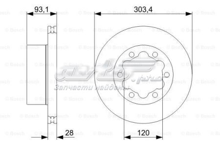 986479296 Bosch Дисковый тормоз