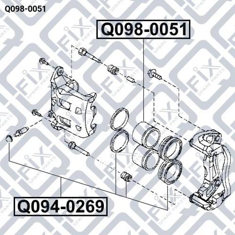 Поршень суппорта тормозного, переднего Q-fix Q0980051 цена, от 6.38 USD
