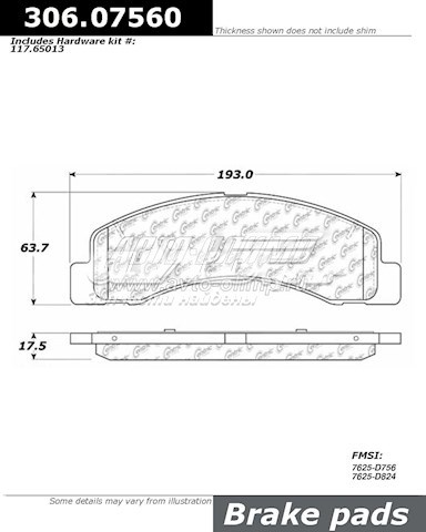 Колодки тормозные передние дисковые STOPTECH 30607560