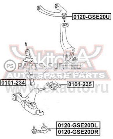 Нижняя правая шаровая опора 0120GSE20DR Akitaka