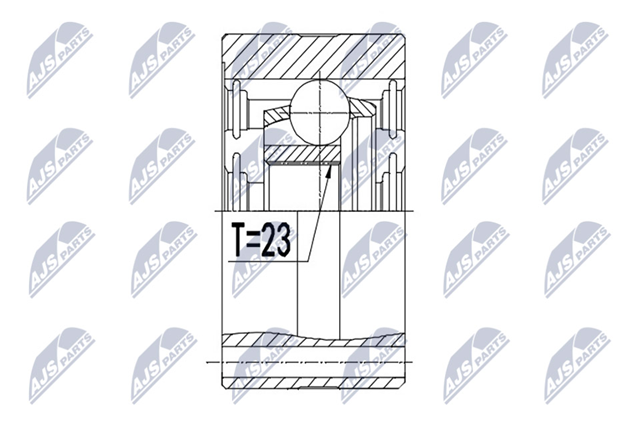 Junta homocinética de árbol de cardán delantero, delantera NPWMS048 NTY