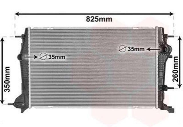 43002616 VAN Wezel radiador de esfriamento de motor