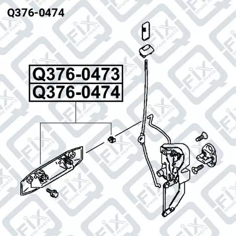 Купить Q3760474 Q-fix Ручка двери передней наружная левая