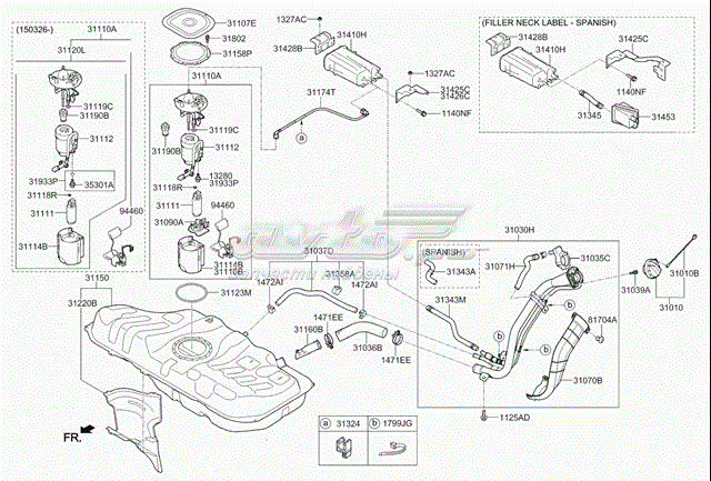  Sensor do nível de combustível no tanque KIA Cerato III sedan (YD) (2012 - 2019) III