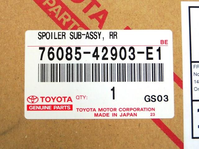 7608542903E1 Toyota спойлер багажника (двери 3/5-й задней)