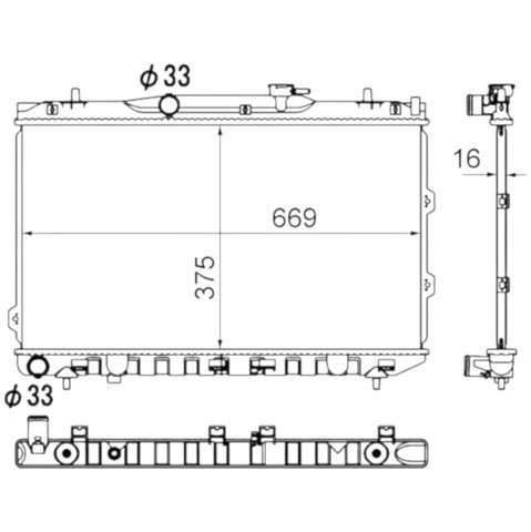 Купить R12165 Sato Tech Радиатор водяной
