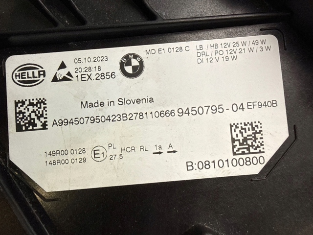 Купить 9450795 BMW Фара левая передняя