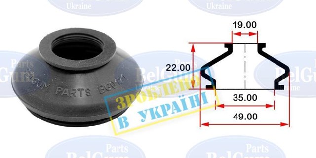 Пыльник опоры шаровой нижней Belgum BG0121 цена, от 2.16 USD