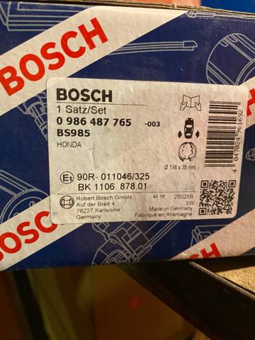 Тормозные колодки стояночного тормоза Bosch 986487765 цена, от 24.63 USD
