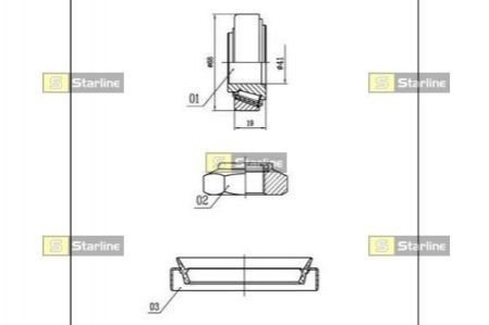 Подшипники задней ступицы Starline LO00919 цена, от 20.86 USD