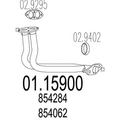 Вихлопна труба 0115900 MTS