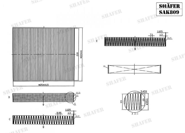 Фильтр салона SAK809 Shafer