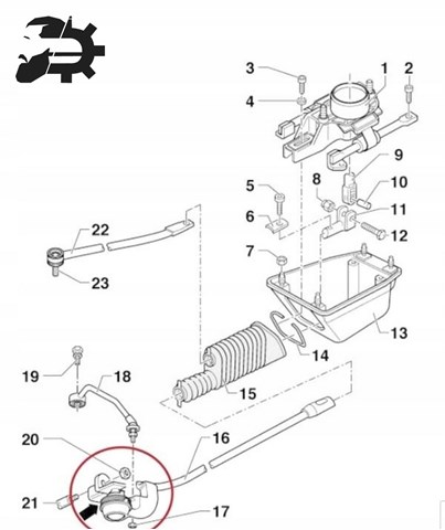 Ремкомплект кулисы переключения передач DF11560 Detali IF