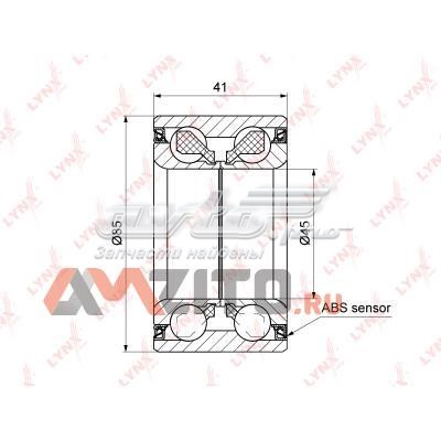 Подшипник задней ступицы WB1293 Lynxauto