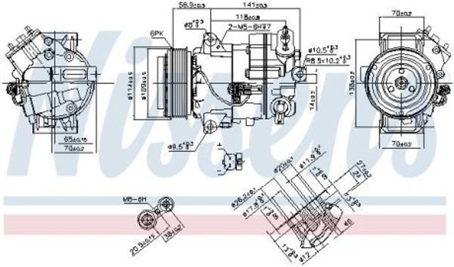 890263 Nissens compressor de aparelho de ar condicionado