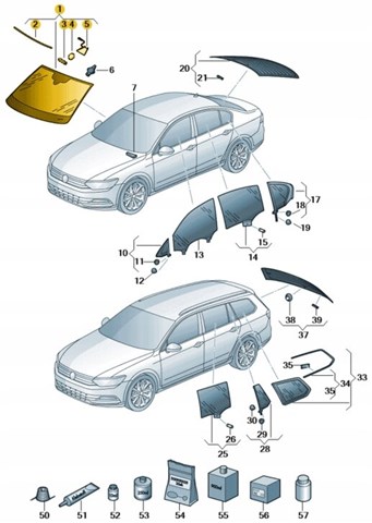 3G0845011BBNVB VAG Автостекло