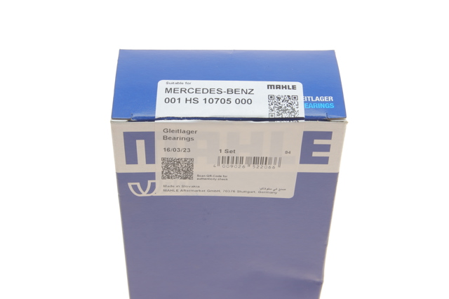 Купить 001HS10705000 Mahle Original Вкладыши коленвала, коренные, комплект, стандарт (STD)