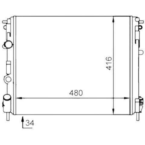 Радиатор охлаждения двигателя Sato Tech R20005 цена, от 37.57 USD