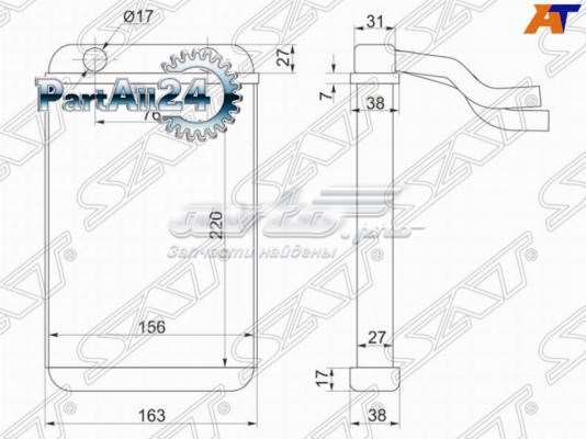 STTY893950 SAT Радиатор отопителя салона