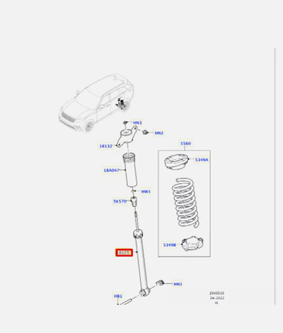 LR108022 Land Rover Амортизаторы задние