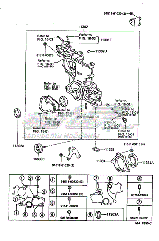 1660366010 Toyota Rolo parasita da correia de transmissão