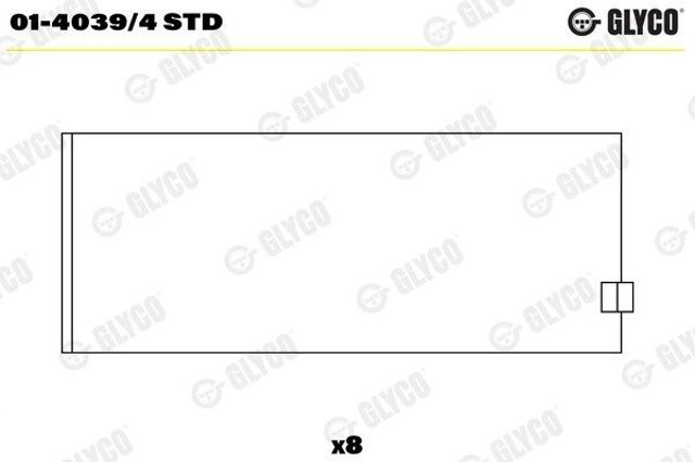 Купить 0140394STD Glyco Комплект шатунных вкладышей