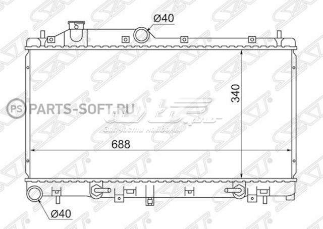 SB0005BL SAT Радиатор основной
