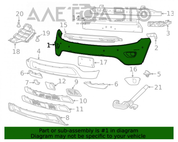 Бампер на авто FPS FP3809902 цена, от 3135.99 UAH