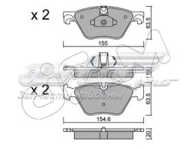 Колодки тормозные передние дисковые CIFAM 8229170