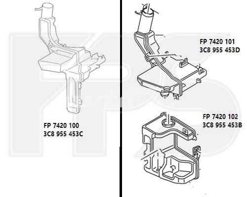 Бачок омывателя лобового стекла FPS FP7420102 цена, от 26.26 USD