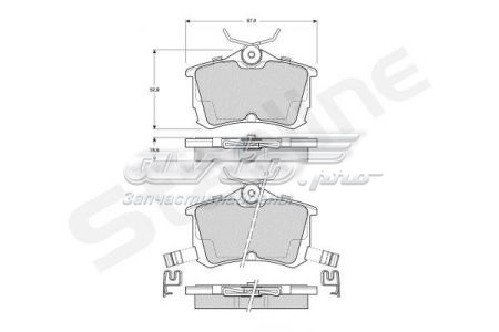 Колодки тормозные задние дисковые STARLINE BDS443
