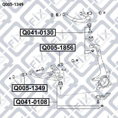 Сайлентблок переднего нижнего рычага Q-fix Q0051349