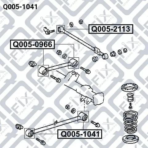 Сайлентблок заднего продольного нижнего рычага Q-fix Q0051041 цена, от 6.41 USD