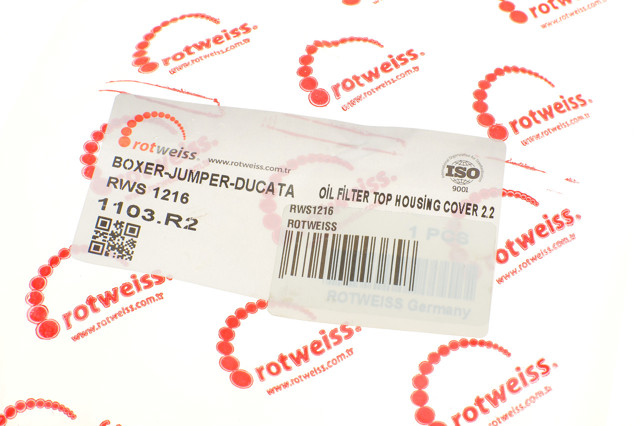 Крышка масляного фильтра Rotweiss RWS1216