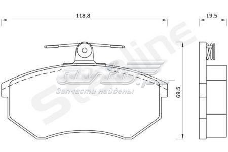 Тормозные колодки Starline BDS043