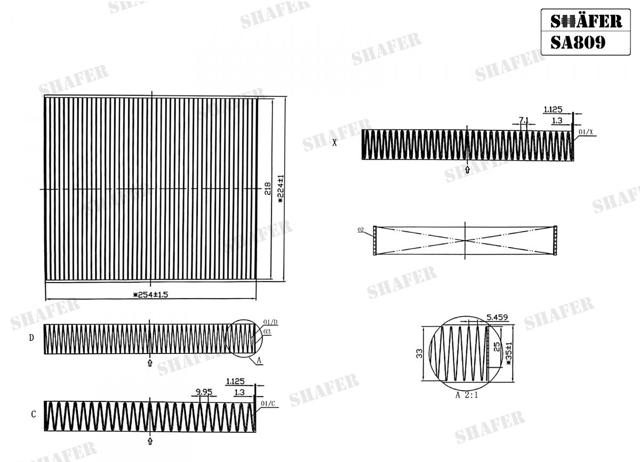 Воздушный фильтр салона Shafer SA809