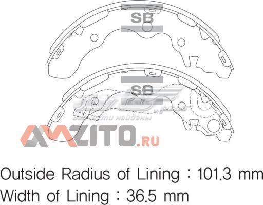 Барабанные колодки Sangsin SA155