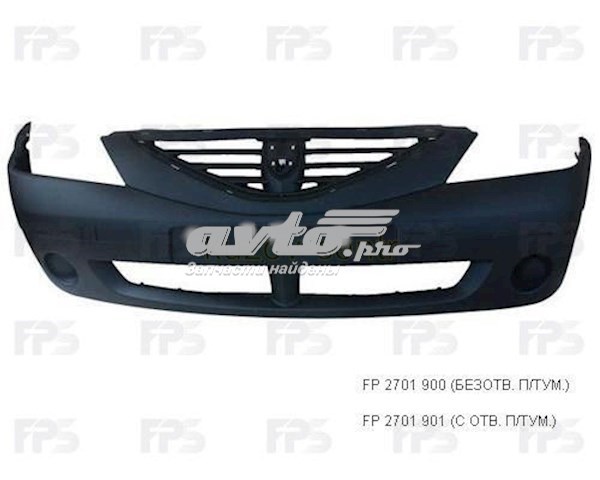 Бампер на авто FPS FP2701901 цена, от 48.61 USD