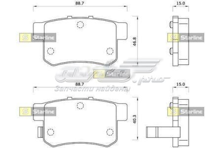 Колодки дисковые  Starline BDS243 цена, от 10.37 USD