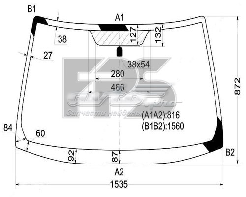 Лобовое стекло GS3006D11A FPS