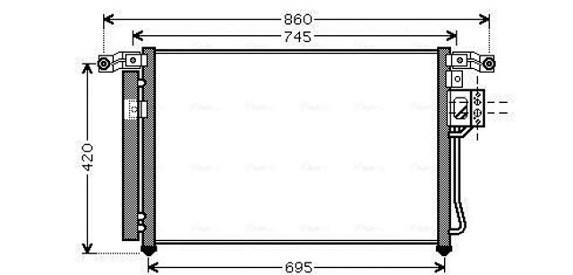 Радиатор кондиционера HY5176D AVA