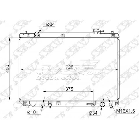Радиатор TY0003ACU10 SAT