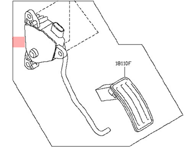 Купить 180025RA0A Nissan/Infiniti Педаль газа