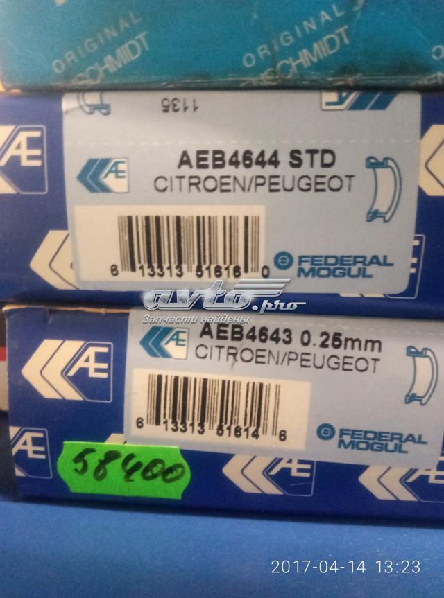 AEB4643025 AE folhas inseridas de cambota de biela, kit, 1ª reparação ( + 0,25)