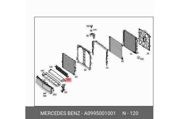 A0995001001 Mercedes Радиатор охлаждения, дополнительный