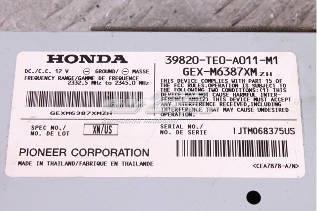 39820TE0A011M1 Honda 