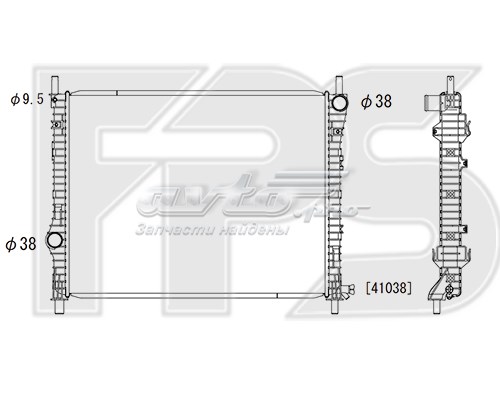 FR3Z8005B Ford radiador de esfriamento de motor