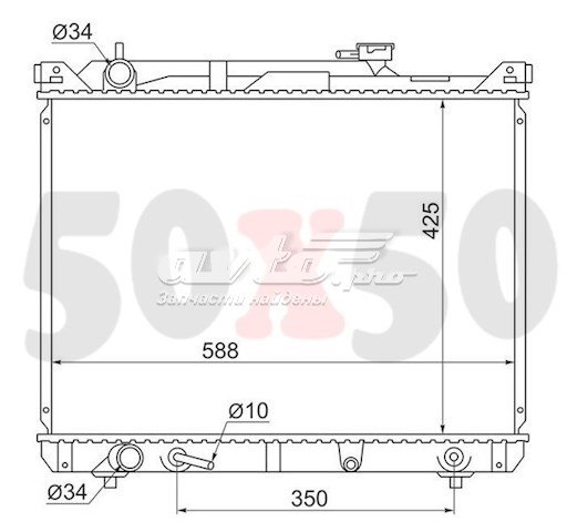 Радиатор охлаждения двигателя SAT SK00041 цена, от 89.08 USD